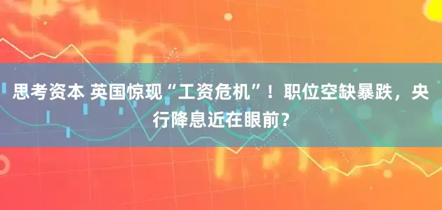 思考资本 英国惊现“工资危机”！职位空缺暴跌，央行降息近在眼前？