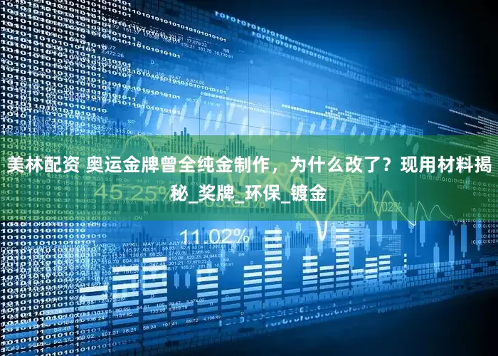 美林配资 奥运金牌曾全纯金制作，为什么改了？现用材料揭秘_奖牌_环保_镀金